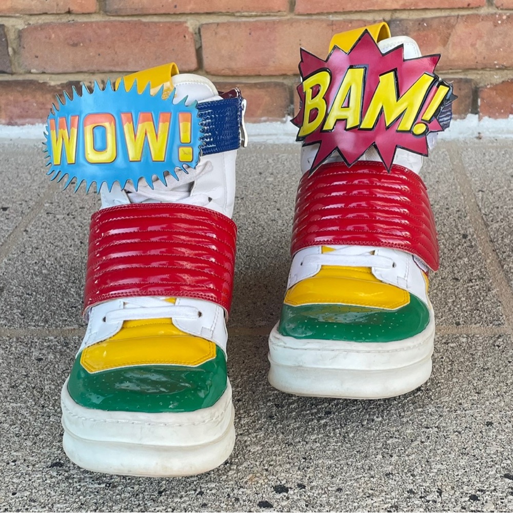 Jeffrey Campbell BAM WOW Sneakers Comic Size 9 Women
